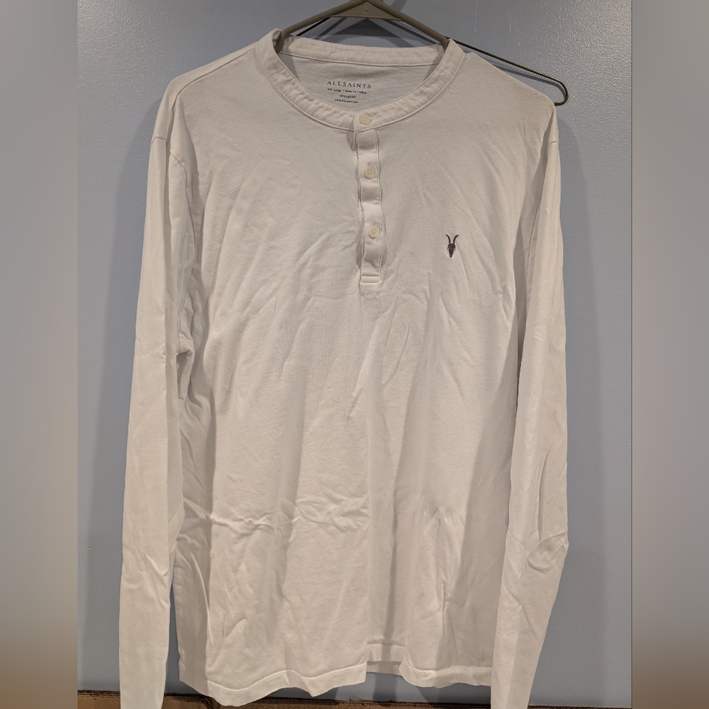 AllSaints Long Sleeve T-shirt size XXL shrank to size Large.